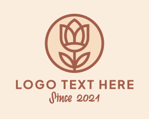 Flower Tulip Plant logo