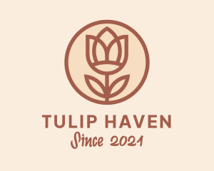 Flower Tulip Plant logo design