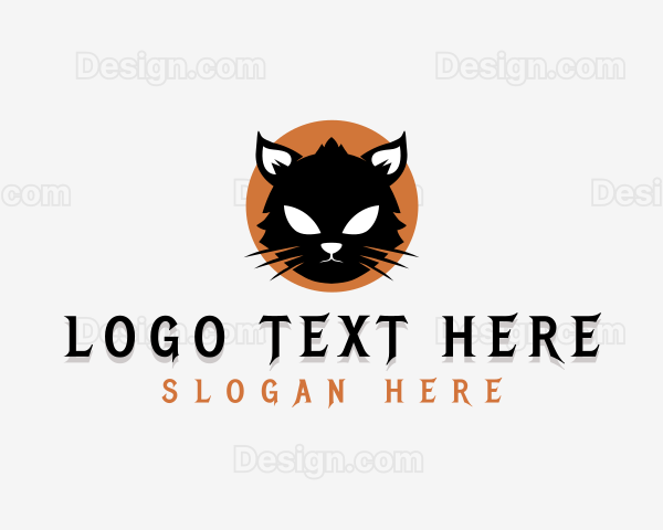 Spooky Feline Cat Logo