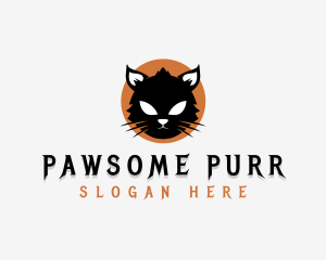 Spooky Feline Cat logo design