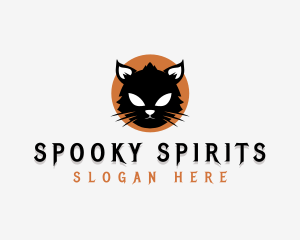 Spooky Feline Cat logo design