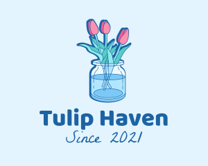 Tulips Flower Jar logo