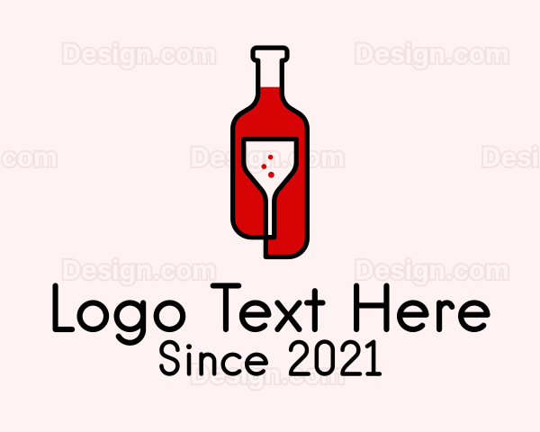 Red Wine Liquor Logo