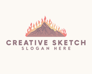 Burning Mountain Outdoor  logo design