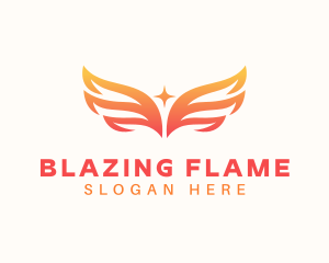 Flaming Phoenix Wings logo