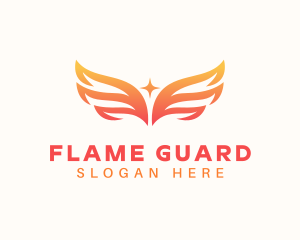 Flaming Phoenix Wings logo design