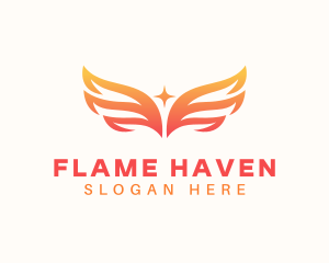 Flaming Phoenix Wings logo design