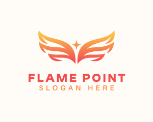 Flaming Phoenix Wings logo design