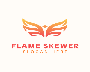 Flaming Phoenix Wings logo design