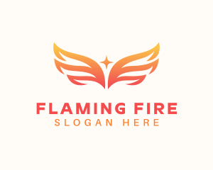 Flaming Phoenix Wings logo design