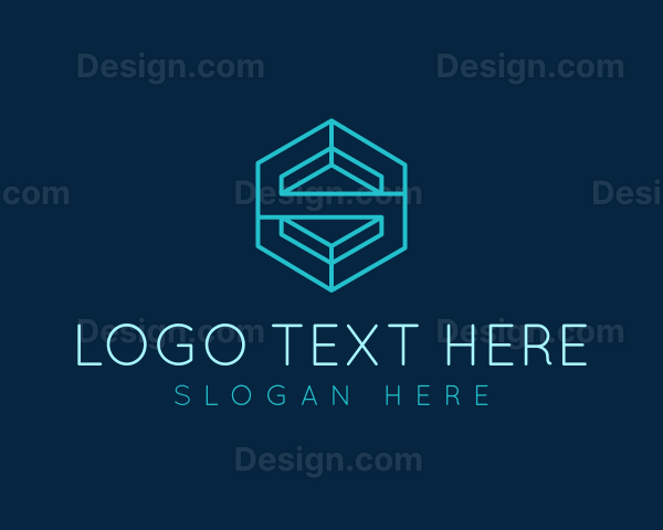 Tech Hexagon Letter S Logo