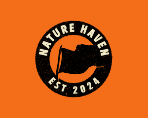 Rustic Camp Survivor Flag  logo