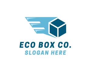 Box Shipping Wing logo design