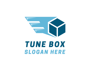 Box Shipping Wing logo design