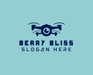 Blue Lens Drone  logo design