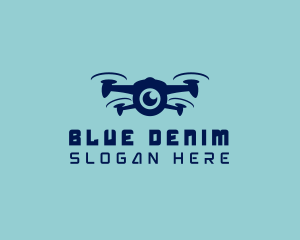 Blue Lens Drone  logo design