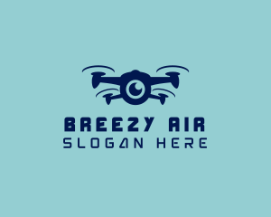 Blue Lens Drone  logo design