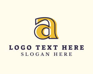 Retro Brand Letter A logo
