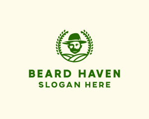 Bearded Farmer Man logo design