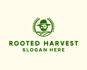 Bearded Farmer Man logo design