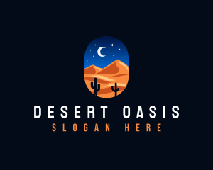 Desert Moon Cactus logo design