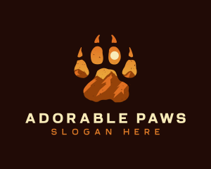 Paw Rocky Mountain logo design