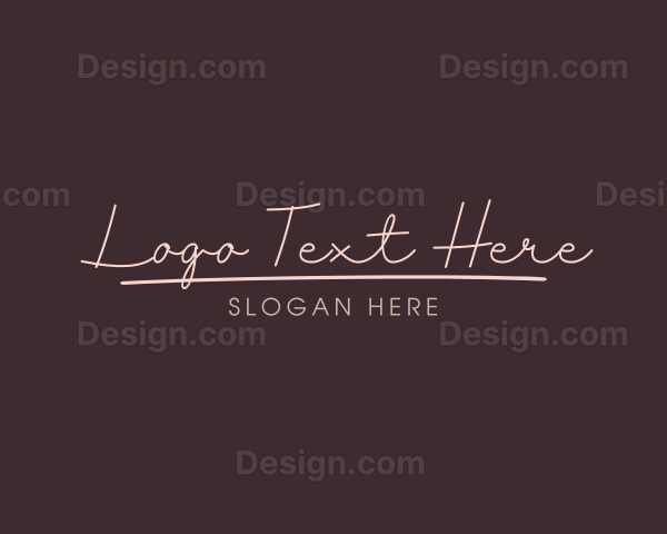Elegant Script Wordmark Logo