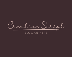 Elegant Script Wordmark logo design