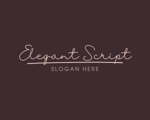 Elegant Script Wordmark logo design