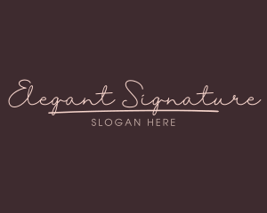 Elegant Script Wordmark logo design