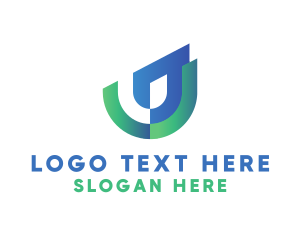 Modern Gradient Geometric Architecture logo