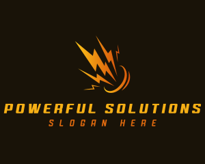 Lightning Bolt Power logo design