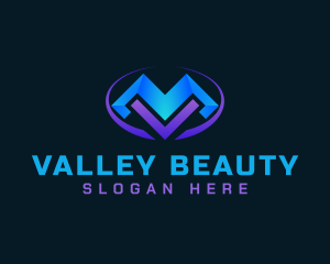  Tech Mountain Peak logo design