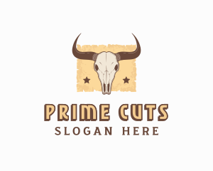 Western Cow Skull logo design