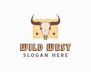 Western Cow Skull logo design