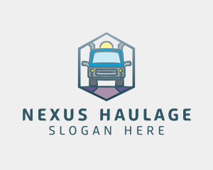 Hexagon Truck Logistics logo design