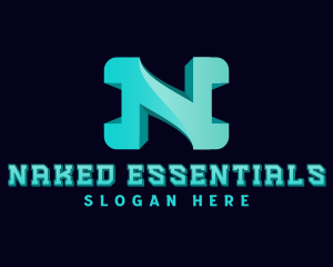 Professional Brand Letter N logo design