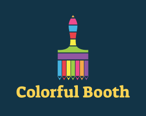 Colorful Paintbrush Stripes logo design