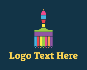 Color - Colorful Paintbrush Stripes logo design