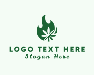 Flaming Cannabis Leaf logo