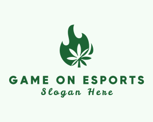 Flaming Cannabis Leaf logo