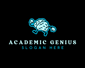 Walking Brain Idea logo design