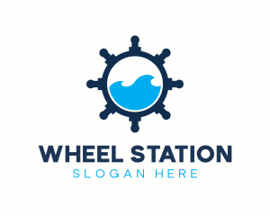 Ship Wheel Marine  logo