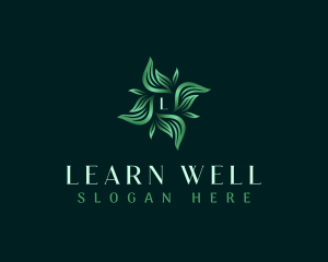 Leaves Wreath Wellness logo design