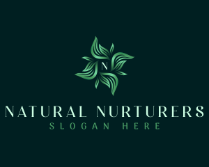 Leaves Wreath Wellness logo design