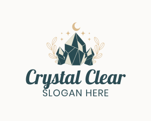 Whimsical Crystal Stone logo design