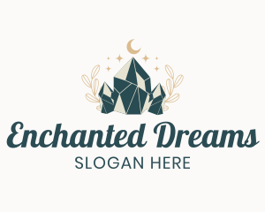 Whimsical Crystal Stone logo