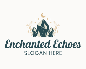 Whimsical Crystal Stone logo design