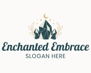 Whimsical Crystal Stone logo design