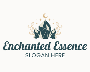 Whimsical Crystal Stone logo design